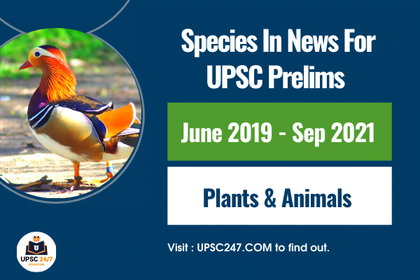 Species In News For UPSC Pdf 2021 | Most Important Species 