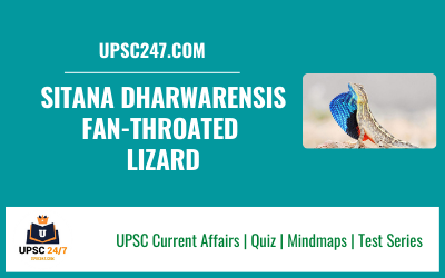 Sitana Dharwarensis Fan-Throated Lizards | UPSC 